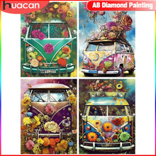 Load image into Gallery viewer, Diamond Embroidery Kit Volkswagen van and flowers
