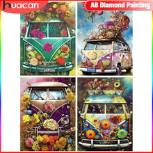 Load image into Gallery viewer, Diamond Embroidery Kit Volkswagen van and flowers