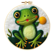 Load image into Gallery viewer, Kit punch needle chats, grenouilles et colibri