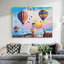 Load image into Gallery viewer, Kit Point de Croix Montgolfières sous un soleil couchant