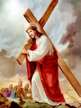 Load image into Gallery viewer, Kit Broderie Diamant Jésus porte sa croix