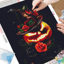 Load image into Gallery viewer, Diamond Embroidery Kit Halloween head with hat
