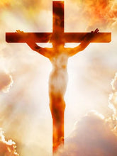 Load image into Gallery viewer, Kit Broderie Diamant silhouette Jésus sur la croix