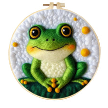 Load image into Gallery viewer, Kit punch needle chats, grenouilles et colibri