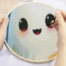 Load image into Gallery viewer, Kit Point de Croix Fantôme au milieu des fleurs