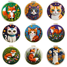 Load image into Gallery viewer, Kit punch needle chats, renards...