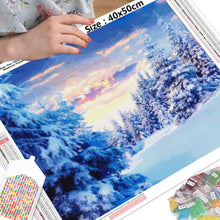 Load image into Gallery viewer, Diamond Embroidery Kit Snowy Landscape