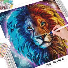 Load image into Gallery viewer, Diamond Embroidery Kit: Half blue lion
