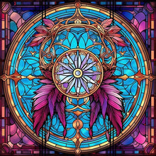 Load image into Gallery viewer, Blue and purple dreamcatcher
