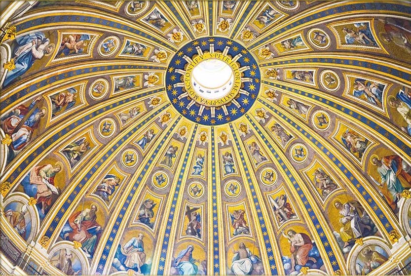 Painting in the dome of a church