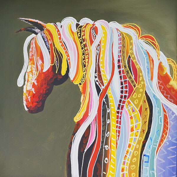 Multicolored horse 3