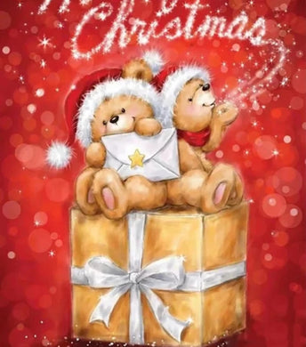 Merry Christmas nounours diamond painting