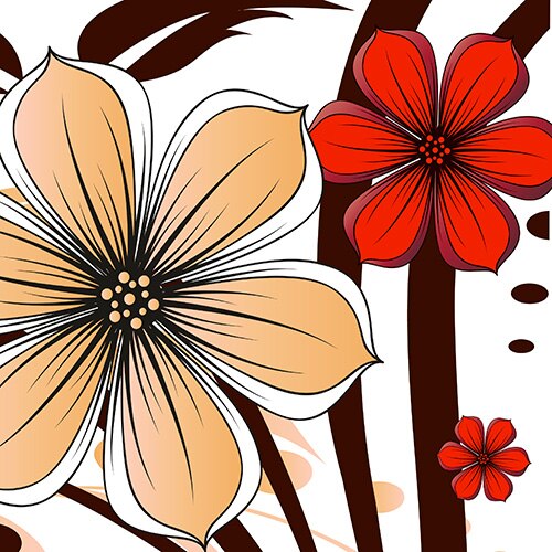Flowers with 6 decorative petals 3