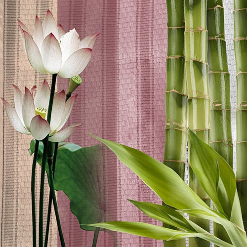 Flowers near a curtain