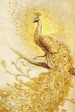 Load image into Gallery viewer, Golden peacocks and flowers
